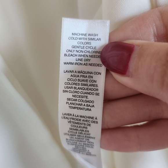 Chico’s Womens Cream Boyfriend Duster Jacket Blazer Size 1 Petite (US M/8) - Picture 5 of 11